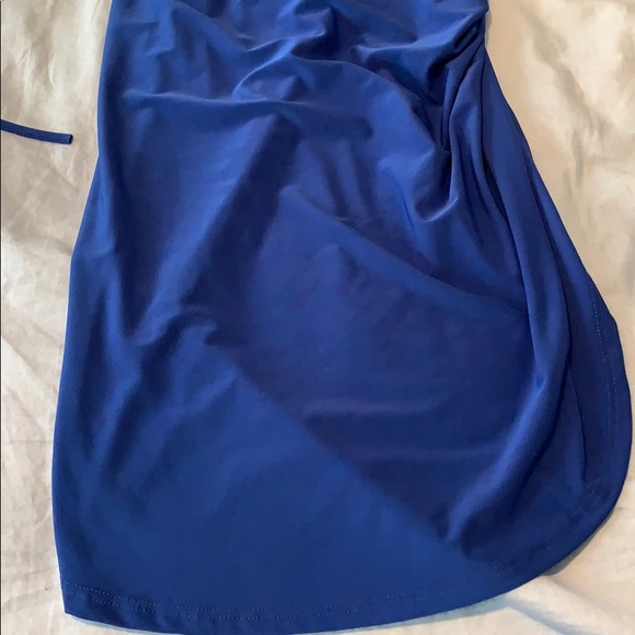 Royal Blue Long Dress with Slit - Picture 6 of 7